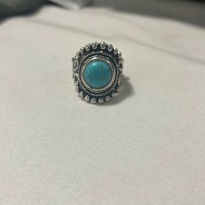 Silver turquoise ring